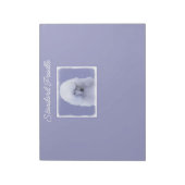 スタンダードプードル絵画ホワイトの – オリジナルドッグアート ノートパッド (回転)