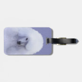 スタンダードプードル絵画ホワイトの – オリジナルドッグアート ラゲッジタグ (裏面横)