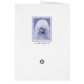 スタンダードプードル 白い絵画 - オリジナル犬アート (裏面)