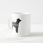 スタンダードプードルIスタンダードドッグシルエット コーヒーマグカップ (正面左)