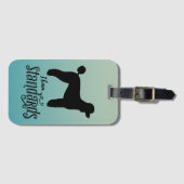 スタンダードプードルIスタンダードドッグシルエット ラゲッジタグ (正面横)