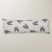 スタンダードポ絵を描ードルズパート白黒ドッグアート ボディピロー (裏面)