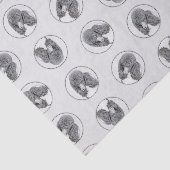 スタンダードポ絵を描ードルズパート白黒ドッグアート 薄葉紙 (詳細)