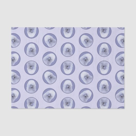 スタンダードポ絵を描ードルズホワイトオリジナルドッグアート 薄葉紙 (正面)