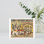 スタンダードワックス社の糸のヴィンテージ広告 ポストカード (スタンド正面)