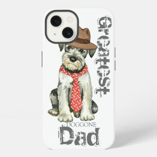 スタンダード・シュナウザーのパパ iPhoneケース (裏面)