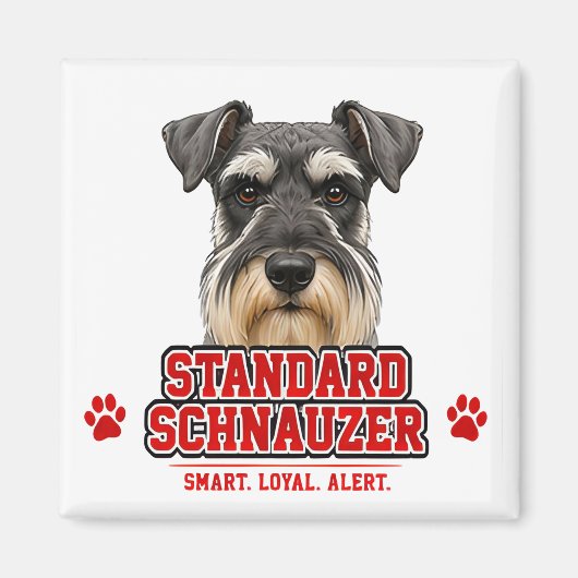 🐾 スタンダード・シュナウザー愛好家の誇り 🐾 マグネット (正面)