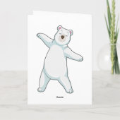 スタンディングのヨガフィットネスでポーラーベア カード (裏面)