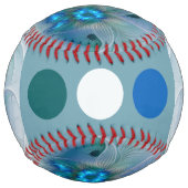 スタンディングオベーション抽象芸術ブルーフラクタルアート名 ソフトボール (裏面)