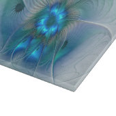 スタンディングオベーション、抽象芸術ブルーターコイズフラクタル カッティングボード (角)