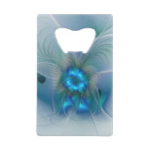 スタンディングオベーション、抽象芸術ブルーターコイズフラクタル クレジットカード栓抜き (裏面)