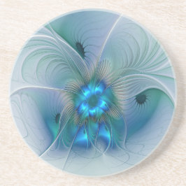 スタンディングオベーション、抽象芸術ブルーターコイズフラクタル コースター