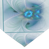 スタンディングオベーション、抽象芸術ブルーターコイズフラクタル ショートテーブルランナー (コーナー)