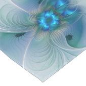 スタンディングオベーション、抽象芸術ブルーターコイズフラクタル ショートテーブルランナー (コーナー)