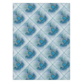 スタンディングオベーション、抽象芸術ブルーターコイズフラクタル テーブルクロス (正面)