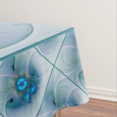 スタンディングオベーション、抽象芸術ブルーターコイズフラクタル テーブルクロス (インサイチュ)