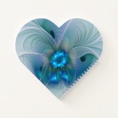 スタンディングオベーション、抽象芸術ブルーターコイズフラクタル ノートブック (裏面)