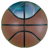 スタンディングオベーション、抽象芸術ブルーターコイズフラクタル バスケットボール (右)