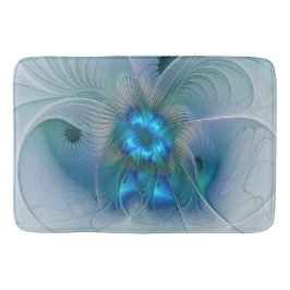 スタンディングオベーション、抽象芸術ブルーターコイズフラクタル バスマット