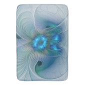 スタンディングオベーション、抽象芸術ブルーターコイズフラクタル バスマット (正面縦)