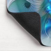 スタンディングオベーション、抽象芸術ブルーターコイズフラクタル マウスパッド (コーナー)