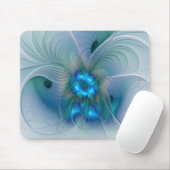スタンディングオベーション、抽象芸術ブルーターコイズフラクタル マウスパッド (マウス)