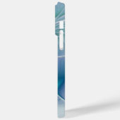 スタンディングオベーション、抽象芸術ブルーターコイズフラクタル Case-Mate iPhoneケース (裏面 / 左)
