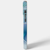 スタンディングオベーション、抽象芸術ブルーターコイズフラクタル Case-Mate iPhoneケース (裏面 / 左)