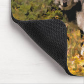 スタンディンググレーウルフ&フォレストワイルドライフフォトアート マウスパッド (コーナー)