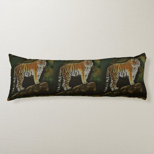 スタンディングタイガーサファリ動物アート ボディピロー (正面)
