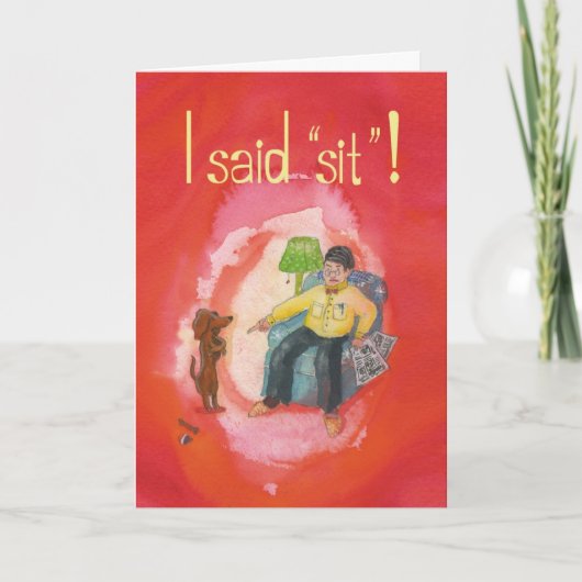 スタンディングダッシュおもしろいント – グリーティングカード (正面)