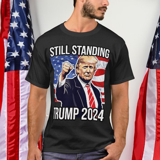 スタンディングドナルドトランプ2024拳ポンプアメリカ Tシャツ