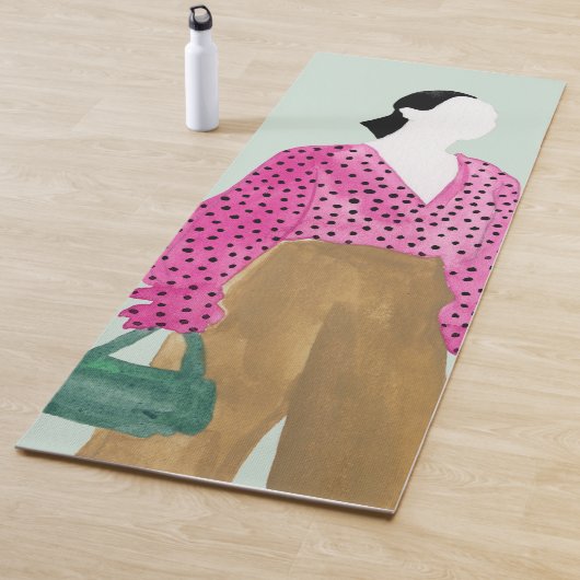 スタンディングファッション姿-水玉模様トップ ヨガマット (インサイチュ)