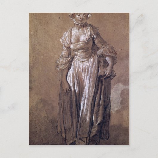 スタンディングヤングガール ポストカード (正面)