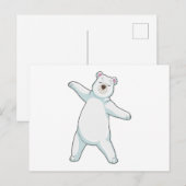 スタンディングヨガフィットネスでのホッキョクグマ ポストカード (正面/裏面)