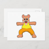 スタンディングヨガベア ポストカード (正面/裏面)