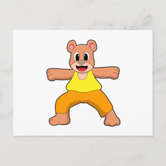 スタンディングヨガベア ポストカード (正面)