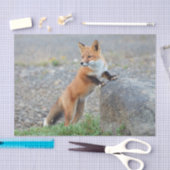 スタンディングレッドキツネ 薄葉紙 (クラフト)