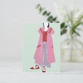 スタンディング ファッション フィギュア - オーバーサイズ ジャケット ポストカード (スタンド正面)