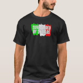 スタントおもしろいイタリアンス・イタリア国旗に囲まれて Tシャツ (正面)