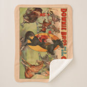 スタントをしている多くの馬を示すサーカスのポスター。 シェルパブランケット (正面)