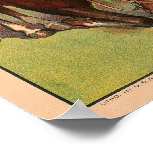 スタントをしている多くの馬を示すサーカスのポスター。 ポスター (角)