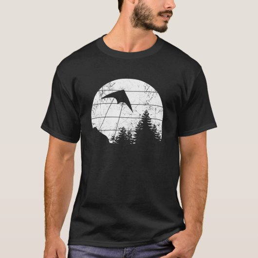 スタントカイト飛んでいるレトロア飛んでいるカイトラブスタントK Tシャツ (正面)