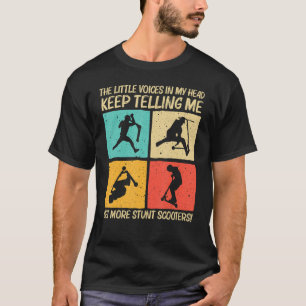 スタントカッコいいスクーター女子スクー男性へティング Tシャツ
