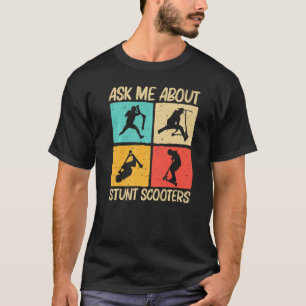 スタントカッコいいスクーター女子スクー男性へティング Tシャツ