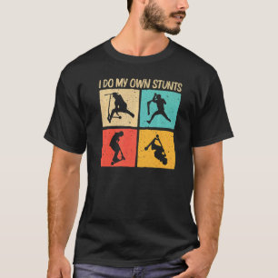 スタントカッコいいスクーター女子スクー男性へティング Tシャツ