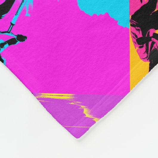 スタントスクーターのトリックスター – スクーター少年 フリースブランケット (角)