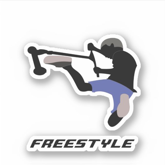 スタントスクーターのライダー シール (正面)