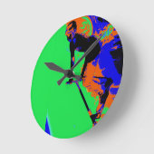 スタントスクータースピードスター – スクーター少年 ラウンド壁時計 (傾斜)