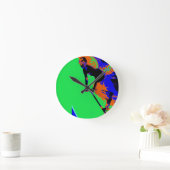 スタントスクータースピードスター – スクーター少年 ラウンド壁時計 (ホーム)